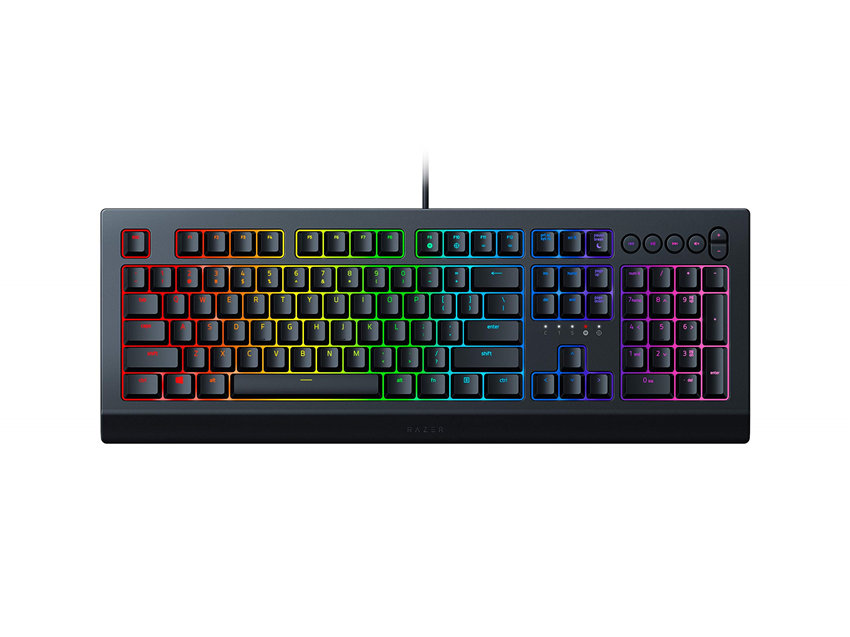 Razer Cynosa V2 Gaming Keyboard: Customizable Chroma RGB Lighting - Individually Backlit Keys - Spill-Resistant Design - Programmable Macro Functionality - Dedicated Media Keys